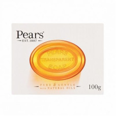 Pears Pure&Gentle caurspīdīgās ziepes ar dabīgām eļļām 100g