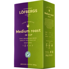 Lofbergs Medium Roast vidēja grauzdējuma malta kafija 500g