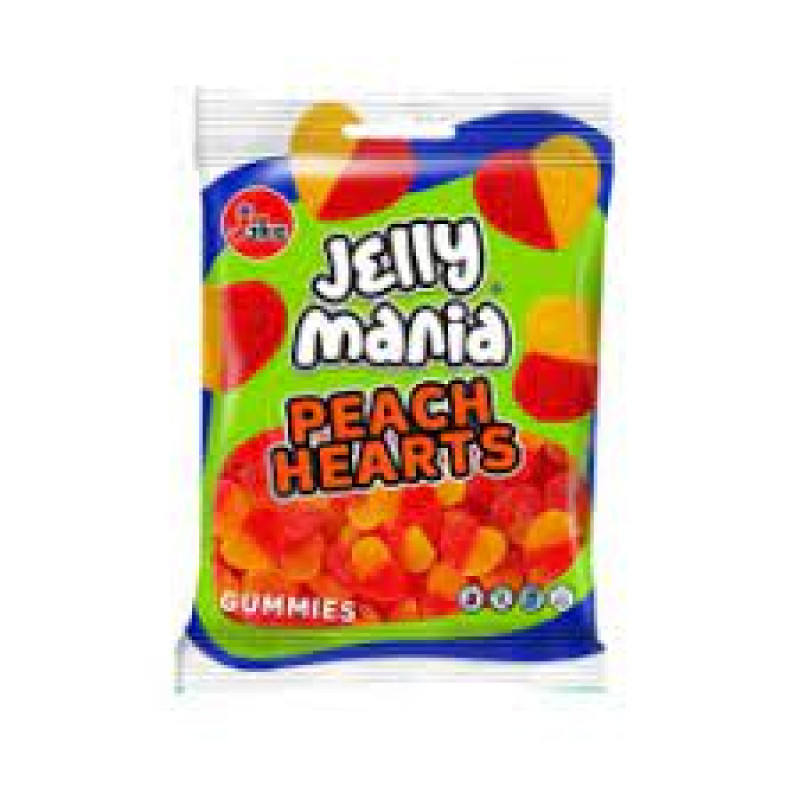 JAKE Jelly Mania Peach Hearts želejas konfektes 100g