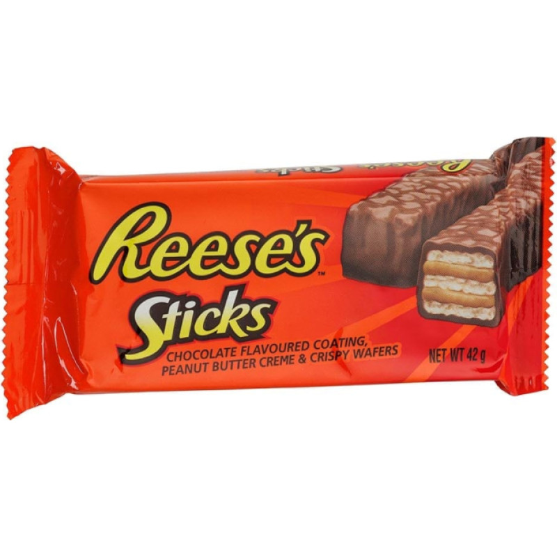 Reeses sticks vafele ar zemesriekstu sviestu un šokolādi 42g