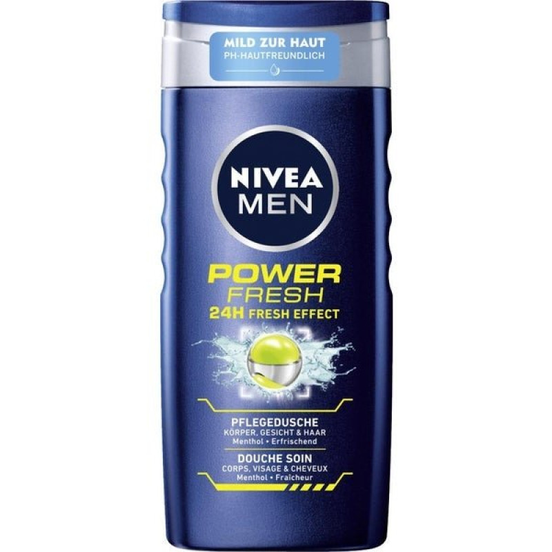 NIVEA Men Power Fresh dušas želeja vīriešiem 250ml