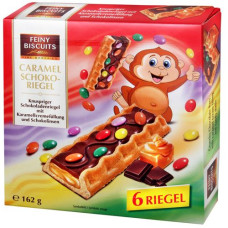 Feiny Biscuits Caramel Schoko Snack cookie with caramel x6 162g