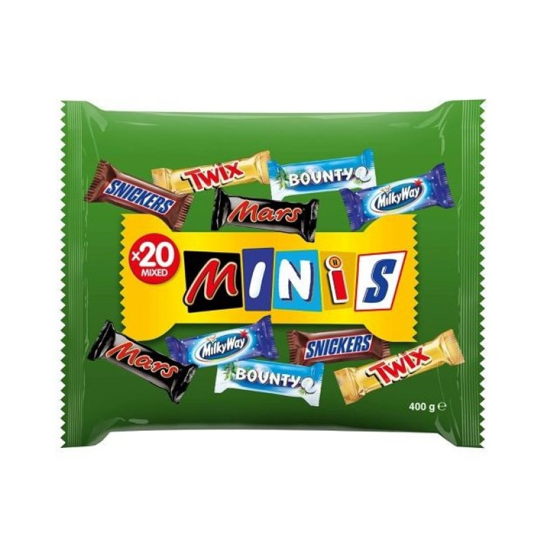 MINIS chocolate bars assorted 400g