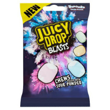 Juicy Drop Blasts skābas košļājamas konfektes ar skābu pulveri 45g