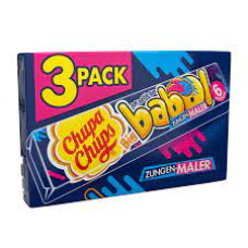 Chupa Chups Babol košļājamā gumija ar zilo aveņu garšu 3x27.6g