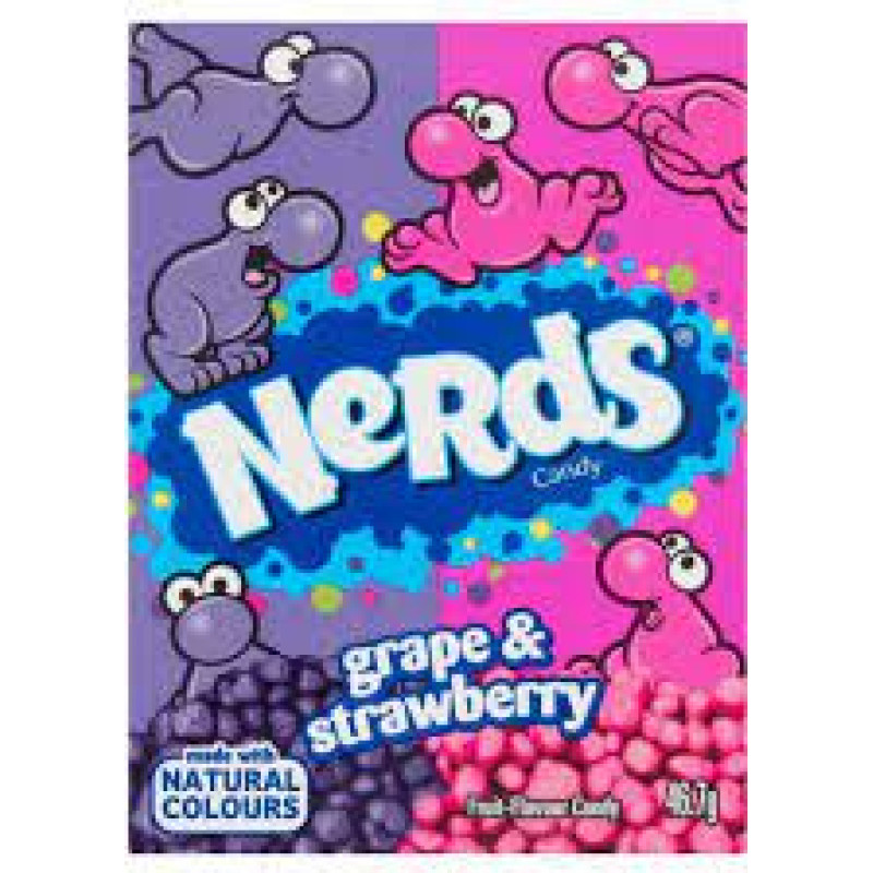 NERDS vīnogu un zemeņu garšas konfektes 46.7g