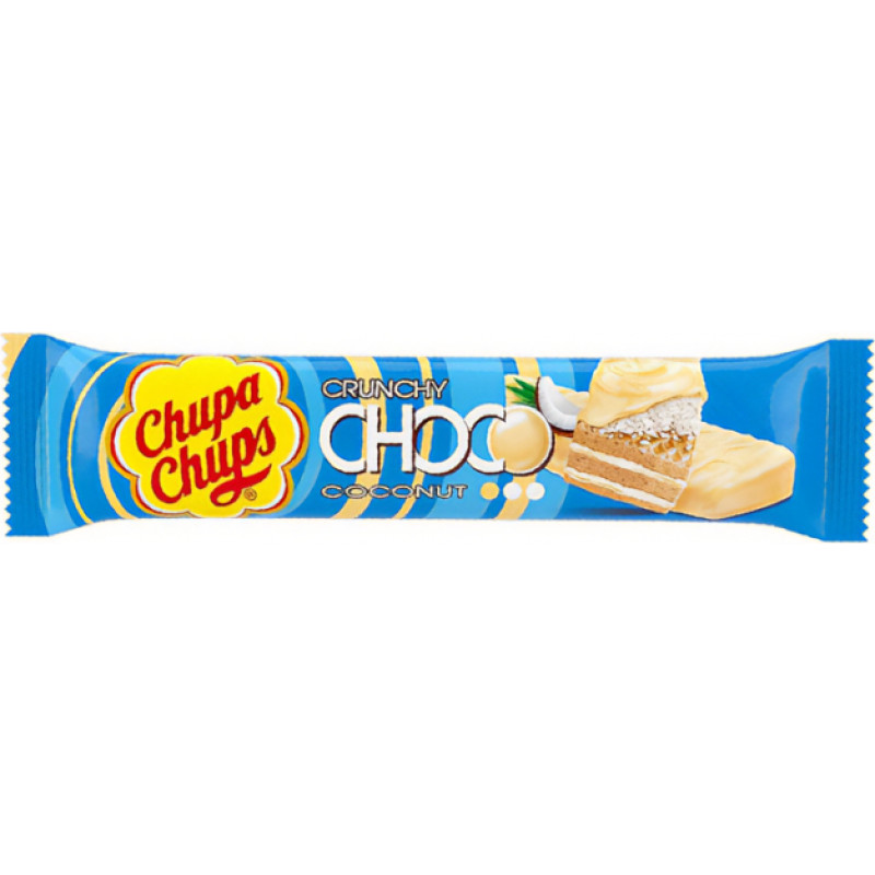 CHUPA CHUPS chocolate, coconut wafer bar 27g