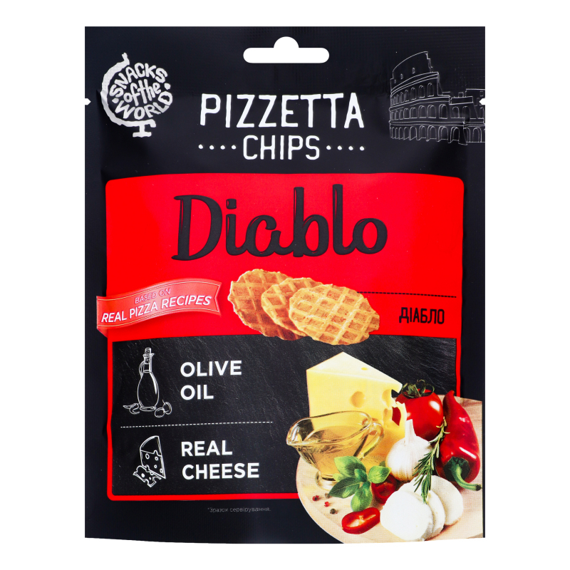 PIZZETTA CHIPS Diablo maizes uzkodas 70g