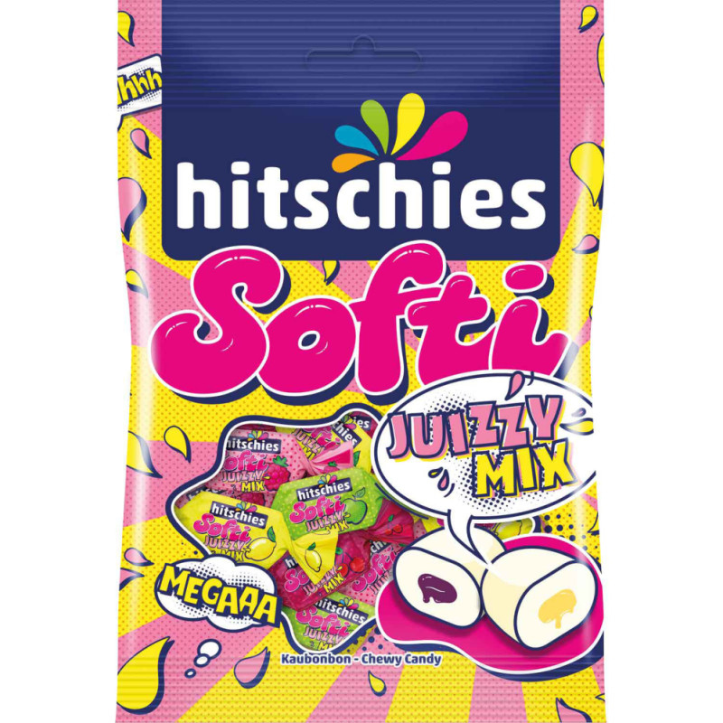 HITSCHIES Softi Juizzy Mix košļājamās konfektes 90g