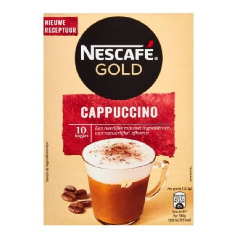 Nescafe Gold Cappuccino coffee drink x10 125g