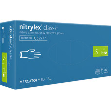 Mercator nitrylex® nitrila cimdi bez pūdera, zili, S izmērs 100gab