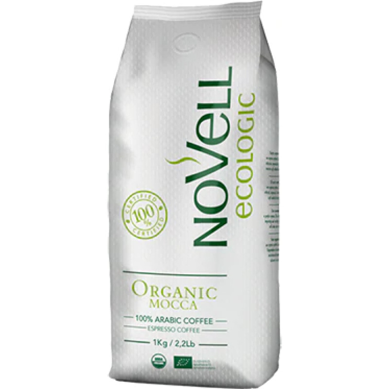 Novell Organic Mocca roasted coffee beans, 1 kg