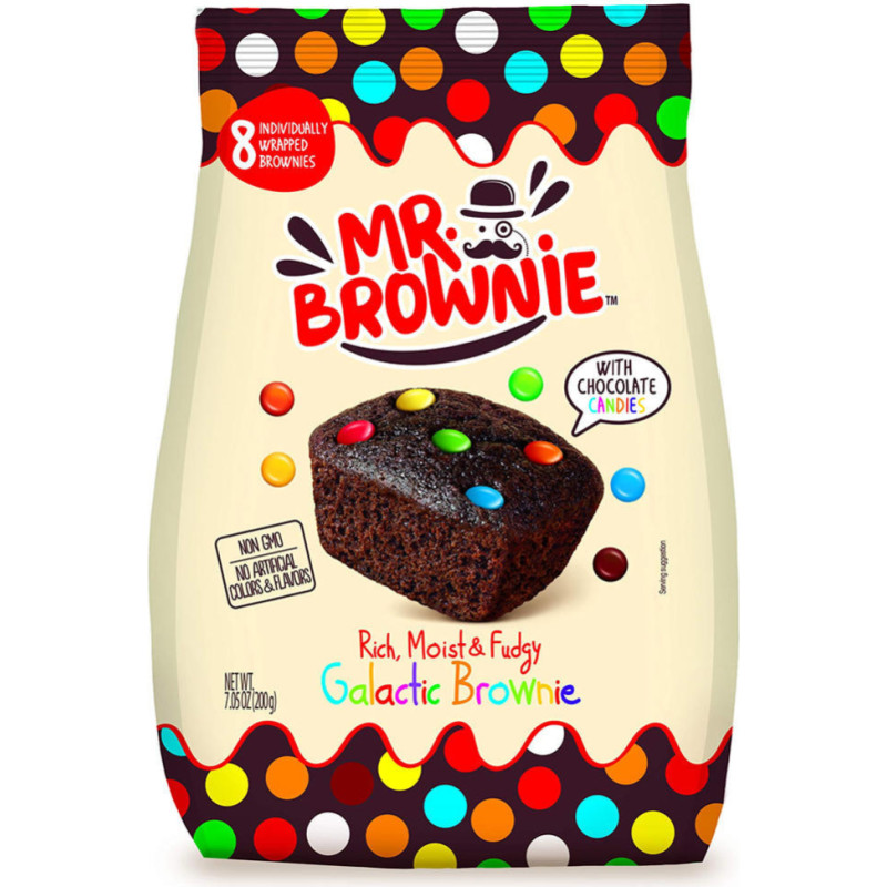 Mr. Brownie chocolate cupcakes with dragees 8pcs, 200g