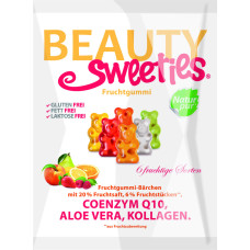 Beauty Sweeties želejas konfektes ar konzīmu Q10, alveju un kolagēnu 125g