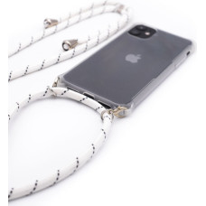 Evelatus Aizmugurējais vāciņš Evelatus Apple iPhone 7/8/SE2020/SE2022 Silicone Transparent with Necklace TPU Strap Transparent