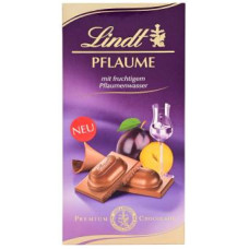 LINDT piena šokolādes tāfelīte ar plūmju liķieri 100g