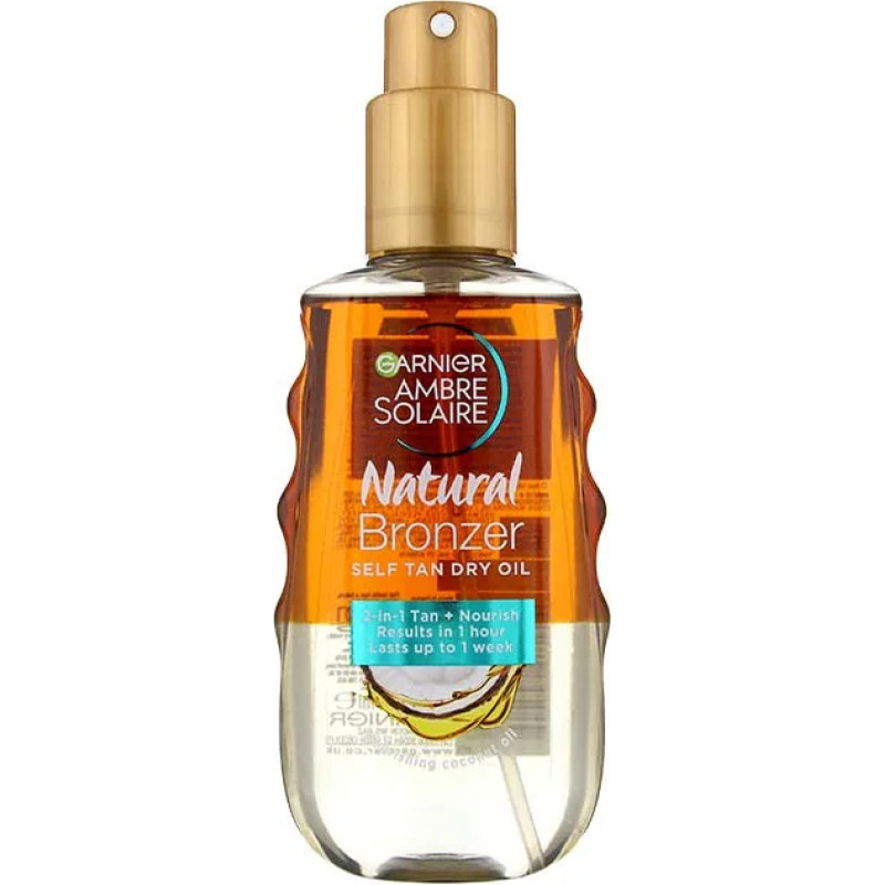 GARNIER Natural Bronzer 2в1 солнцезащитное масло после тонирования 150мл