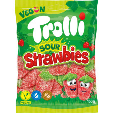 TROLLI Sour Strawbies želejas konfektes 150g