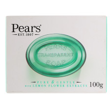 Pears Pure&Gentle caurspīdīgās ziepes ar citronu ziedu ekstraktiem 100g