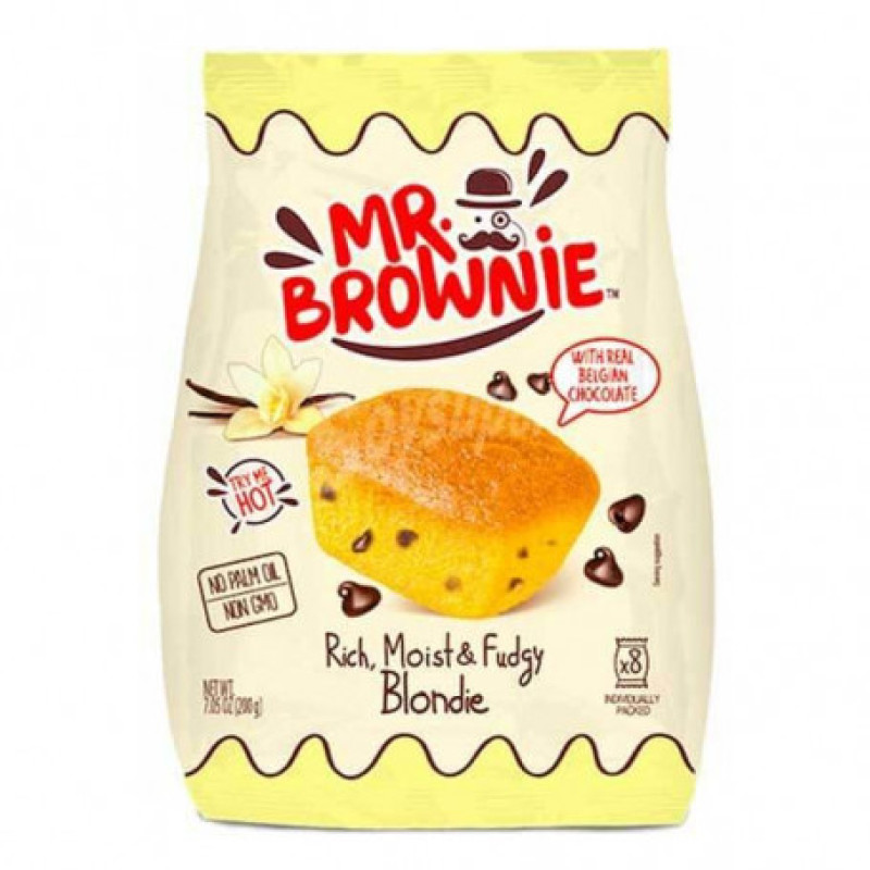 Кексы Mr. Brownie с ванильным вкусом и кусочками шоколада 8 шт, 200 г