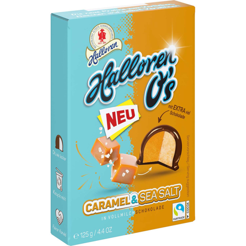 HALLOREN O's caramel candies with sea salt 125g