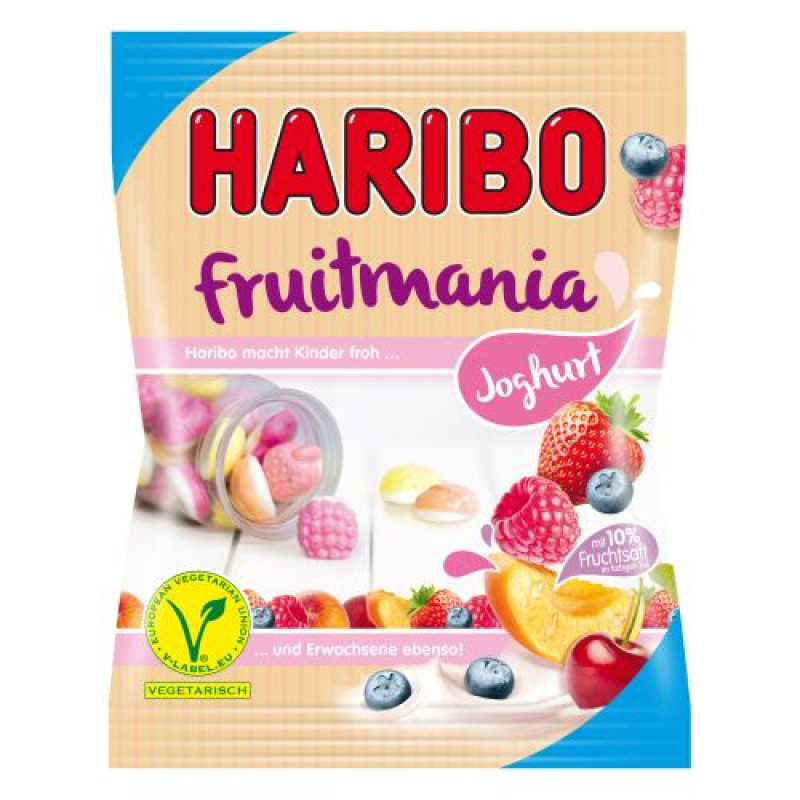 Haribo Fruitmania fruit jelly candies with skimmed milk yogurt 175g