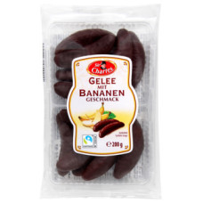 Sir Charles banana flavoured jellies with chocolate coating 200g