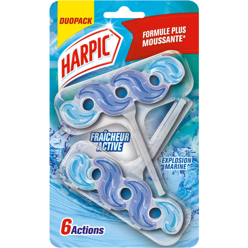 HARPIC Active Fresh tualetes bloks ar jūras ūdens smaržu 2x35g