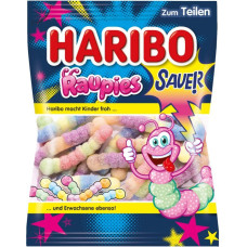 Haribo Raupies skābās želejas konfektes 160g