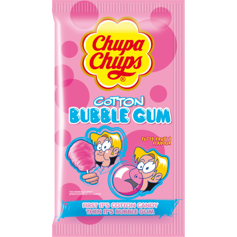 CHUPA CHUPS Cotton Bubble košļājamā gumija uz kociņa 11g