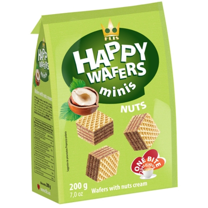 HAPPY WAFER MINIS wafers with nut cream 200g