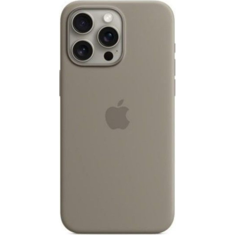 Apple Aizmugurējais vāciņš Apple - iPhone 15 Pro Max Silicone Case with MagSafe - Clay