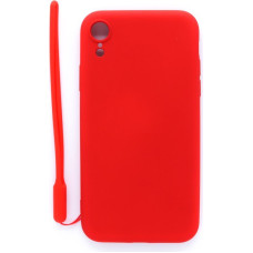 Evelatus Aizmugurējais vāciņš Evelatus Apple iPhone XR Soft Touch Silicone Case with Strap Red