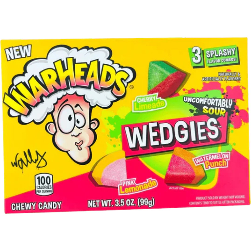 Warheads Wedgies skābās želejas konfektes 99g