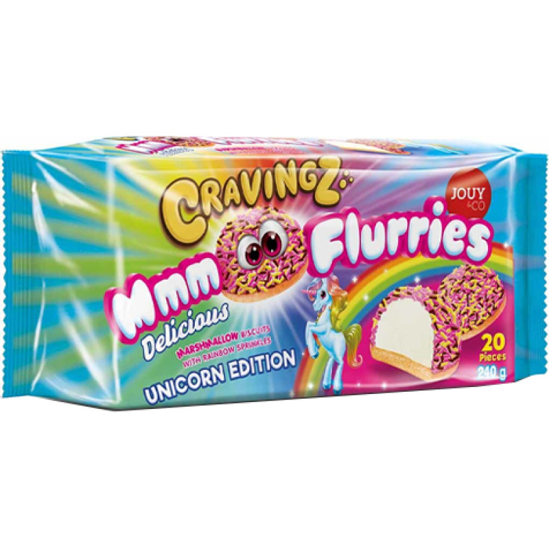 Jouy&Co Cravingz Mmm Flurries Unicorn marshmallow cookies x20 240g