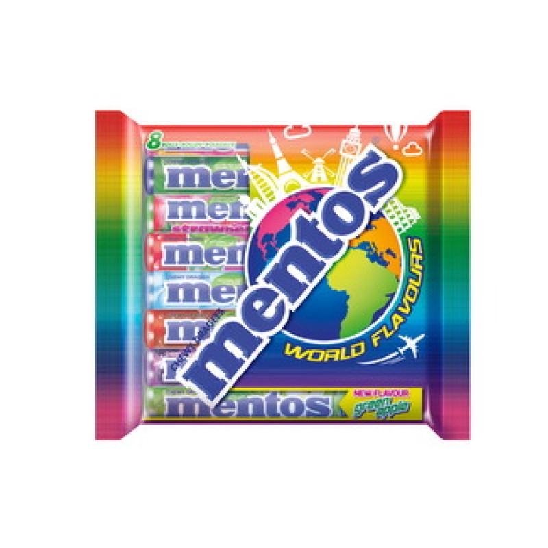 Mentos dragees selection, different flavors, mega pack 8 pcs. 300g