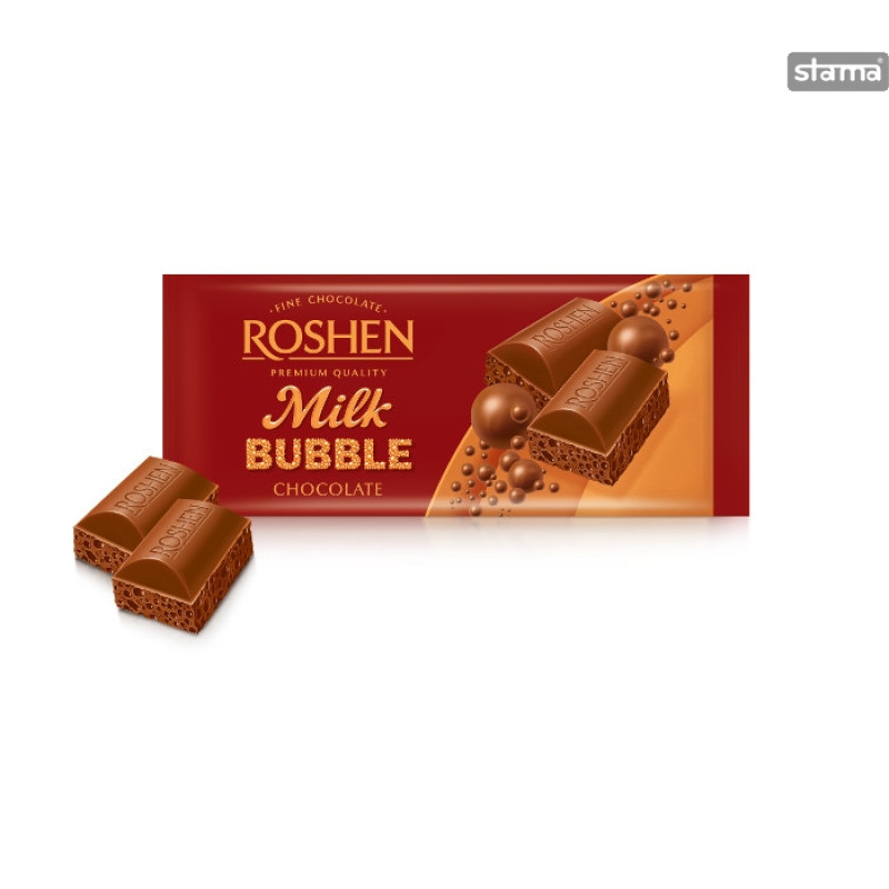 ROSHEN porainā piena šokolāde 80g