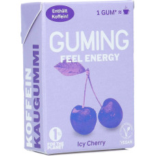 GUMING Feel Energy Icy Cherry košļājamā gumija ar kofeīnu 28g