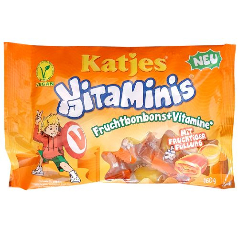 Ledenes Katjes VitaMinis Fruchtbonbons Vegan 160g