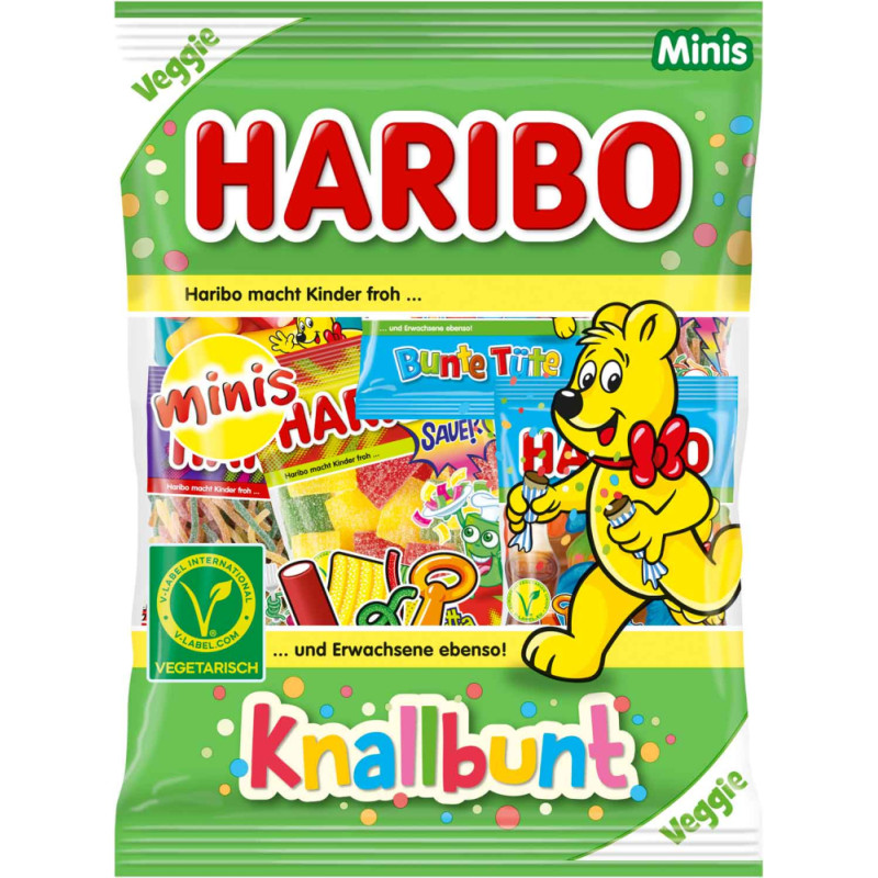 HARIBO Knallbunt Minis želejas konfektes 230g