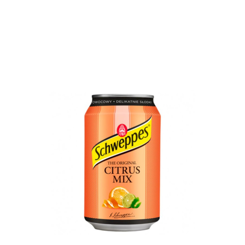 Газированный напиток Schweppes со вкусом цитрусовой смеси 0,33л