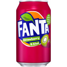 Fanta Strawberry Kiwi bezalkoholisks gāzēts dzēriens ar zemeņu, kivi garšu 0.33L