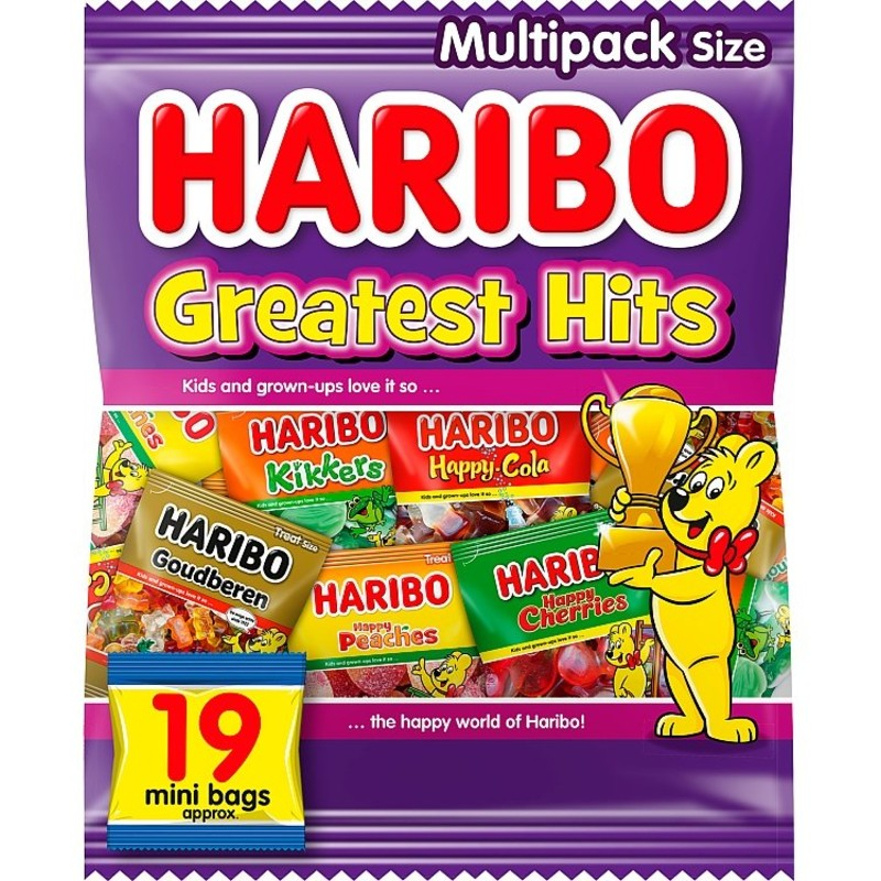 Haribo Greatest Hits jelly candy assortment 19pcs, 475g