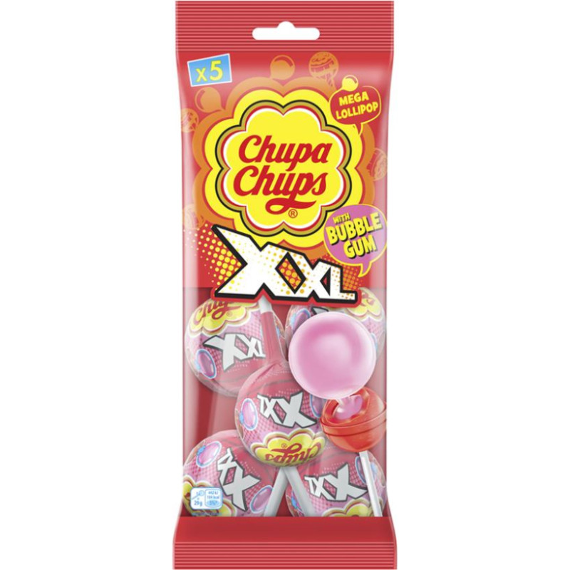 CHUPA CHUPS ledenes (5) ar košļājamo gumiju XXL 145g