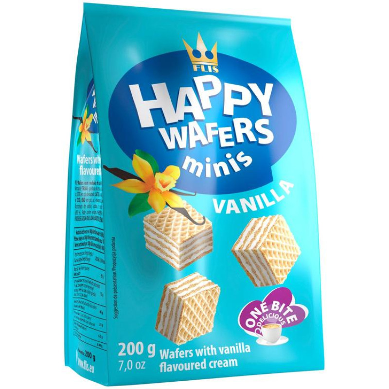 HAPPY DAYS MINIS waffles with vanilla cream 200g