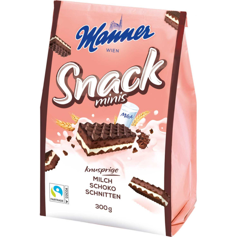 MANNER snack Minis ar piena šokolādes krēmu 300g