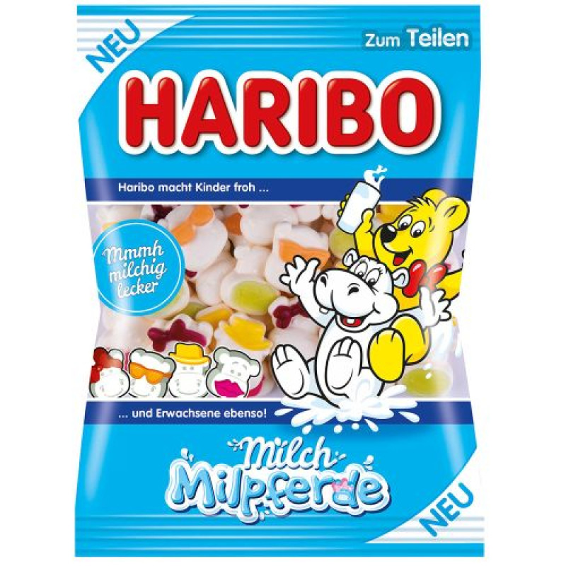 Haribo Milch Milpferde želejas konfektes 175g