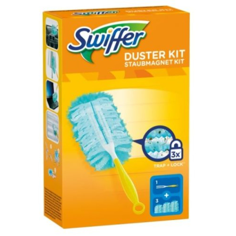 Swiffer Duster Staubmagnet Kit  putekļu slotiņa +3 rezerves