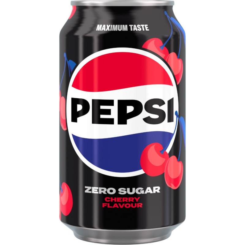 PEPSI NL Zero Sugar Cherry limonāde, bundžā 330ml