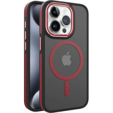 Ilike Aizmugurējais vāciņš iLike Apple iPhone 15 Pro DUAL METAL FRAME MAGSAFE CASE Red